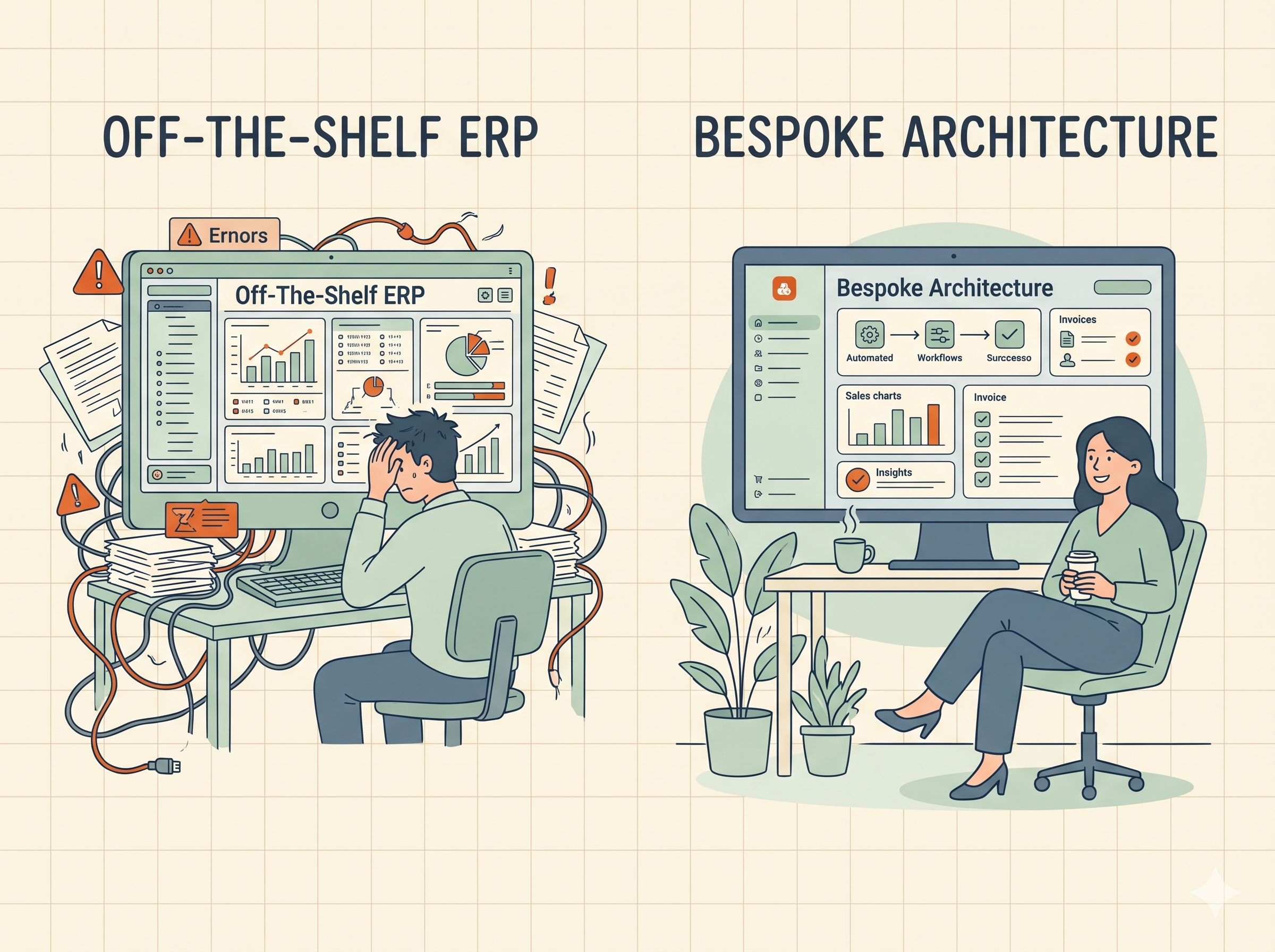 The Hidden Costs of Off-the-Shelf ERPs: Why Growing Businesses Choose Bespoke Architecture